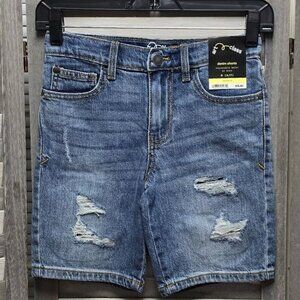 Boys' Destructed Bermuda Jean Shorts | Art Class | Small (6/7)